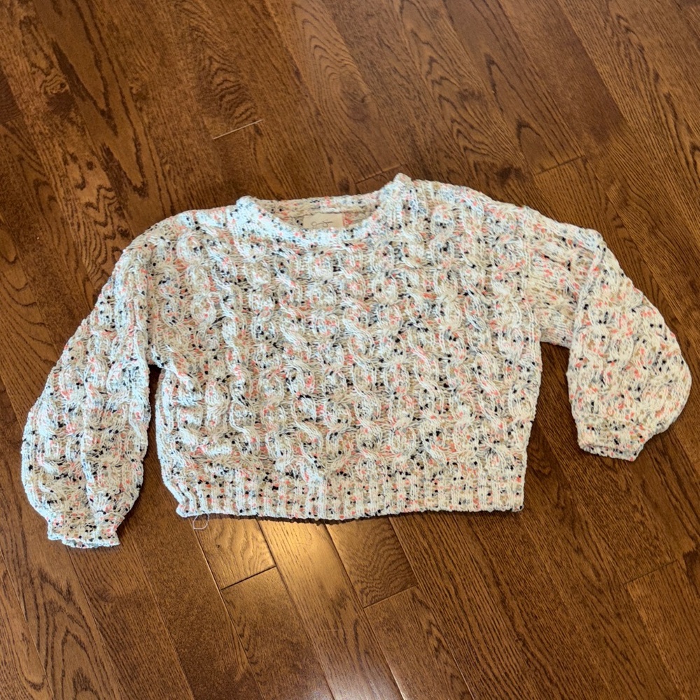 Jessica Simpson cream speckled Multicolor chunky Sweater excellent condition